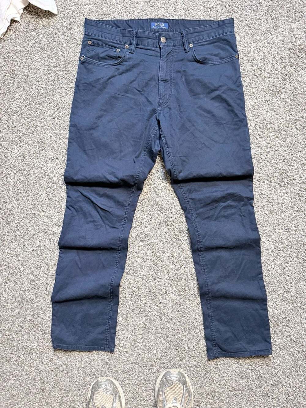 Polo Ralph Lauren Pants Size 33/32 Navy Blue Twill 5-Pocket